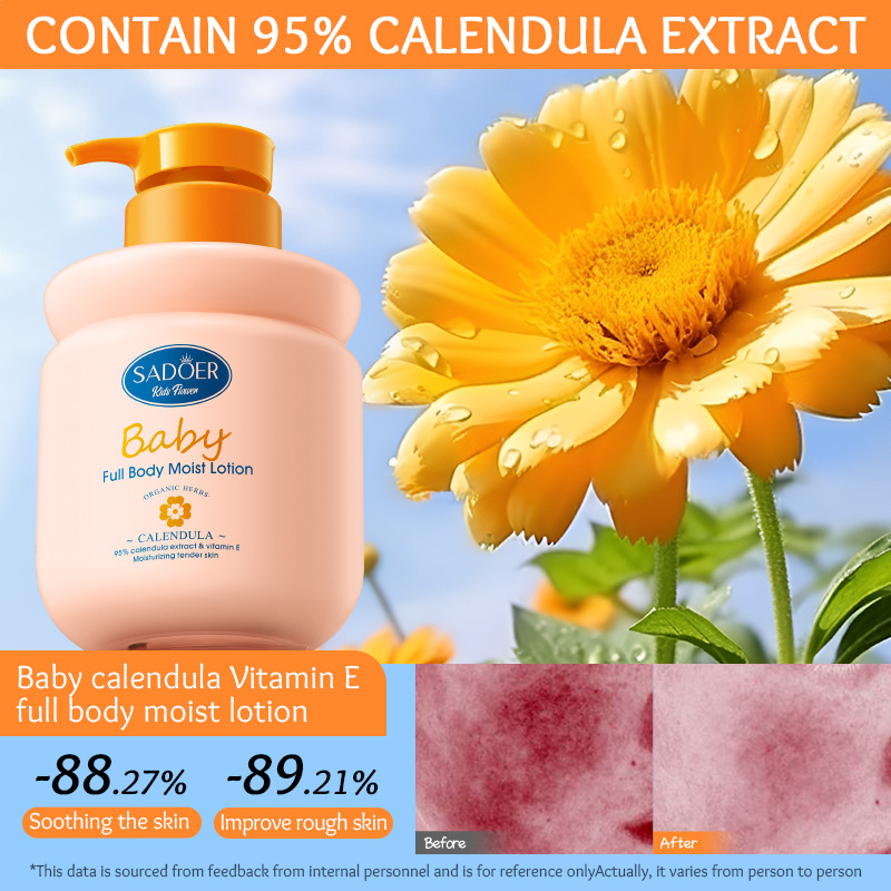SADOER Children's Calendula Vitamin E Body Lotion for Autumn and Winter wholesale across overseas markets details Picture