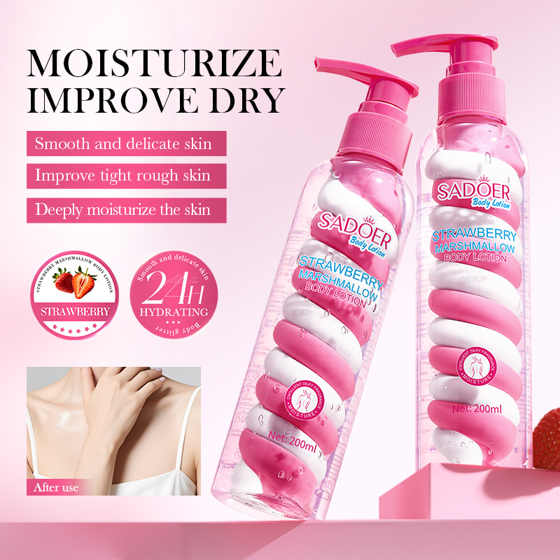 SADOER Strawberry Marshmallow Body Lotion for autumn and winter moisturizing cross-border export wholesale full figure