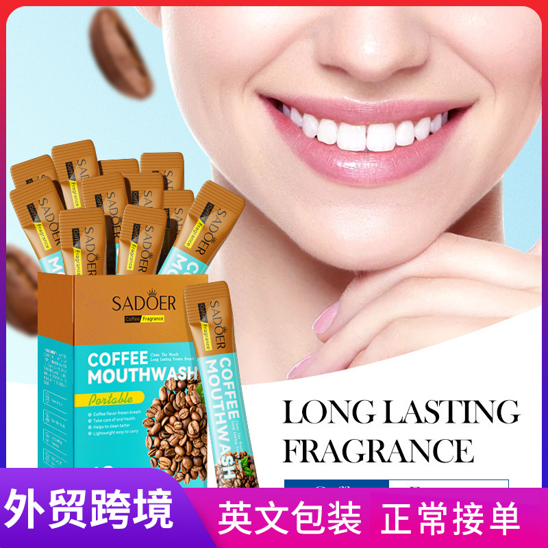 SADOER coffee Refreshing Mouthwash for teeth cleaning and oral freshness cross-border export wholesale full figure