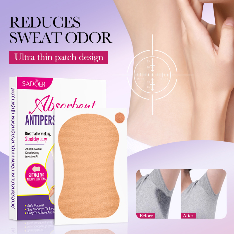 All-english SADOER moisture-absorbing and antiperspirant patches, summer armpit moisture-absorbing and antiperspirant patches, cross-border export wholesale full figure
