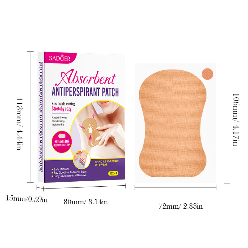 All-english SADOER moisture-absorbing and antiperspirant patches, summer armpit moisture-absorbing and antiperspirant patches, cross-border export wholesale Item Picture