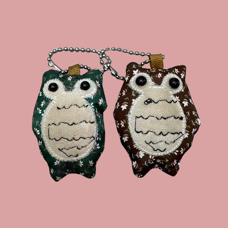 Owl Plush Toys, Embroidered Animal Personification Creative Dolls, Cartoon Peripheral Pendants, Plush Toy Pendants, Keychains, Cloth Puppet Pendants, Cute Decorative Gifts, Claw Machine Factory Direct Sales full figure