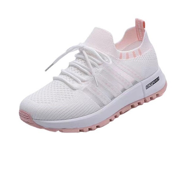 Women's shoes 2025 new style versatile white sneakers, net shoes, casual shoes, children's flying weaving breathable sports shoes, factory wholesale shoes Item Picture