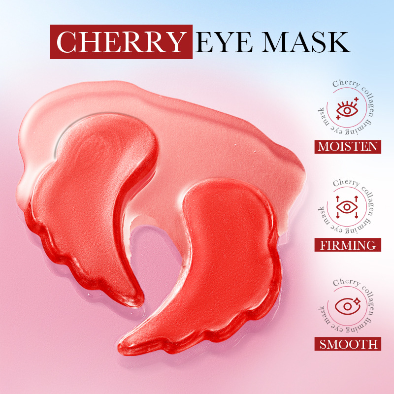 Full English SADOER Cherry Collagen Firming Eye Mask Moisturizing and Nourishing Eye Mask Patch Cross-border export wholesale Specification drawing