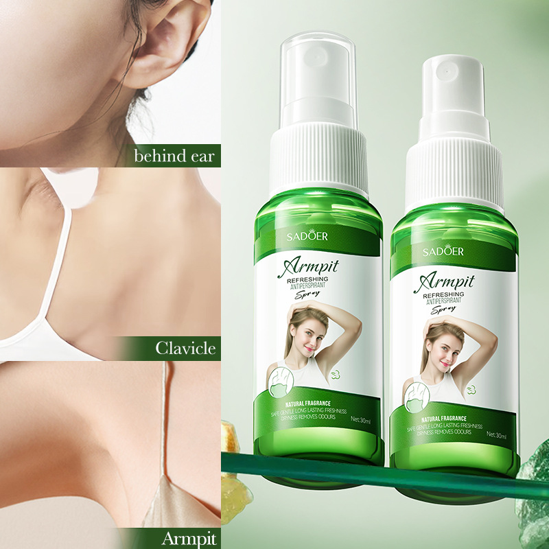 All-english SADOER underarm Odor Removal antiperspirant Spray Perfume Antiperspirant Portable spray Cross-border export wholesale details Picture
