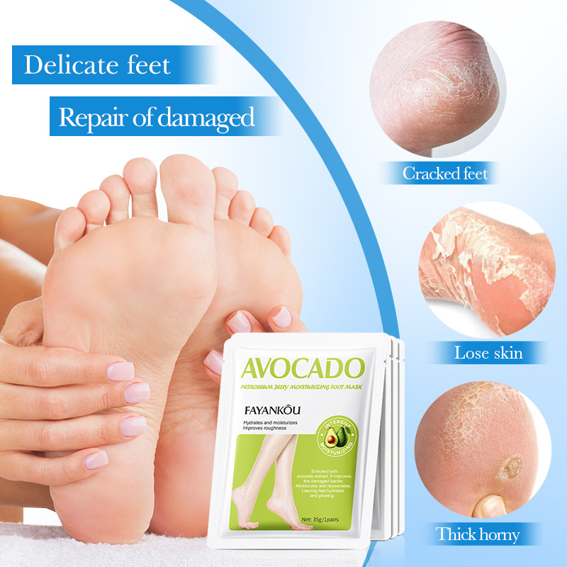 All-english FAYANKOU Avocado Vaseline Moisturizing Foot Mask for nourishing feet and skin care Cross-border wholesale details Picture