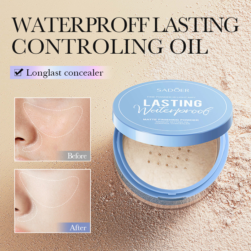 Cross-border export wholesale of all-English SADOER matte powder concealer, contouring and repairing powder, loose powder and setting powder details Picture