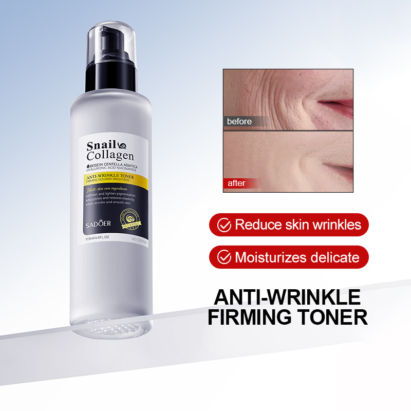 SADOER Snail Collagen Anti-Wrinkle Toner Firming and Moisturizing Water Cross-border export wholesale details Picture