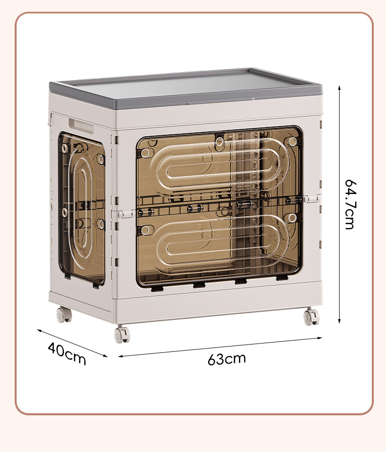 D47-1204 Five-door storage box, household clothing and quilt storage box, folding living room children's toy organizing box detail image 16