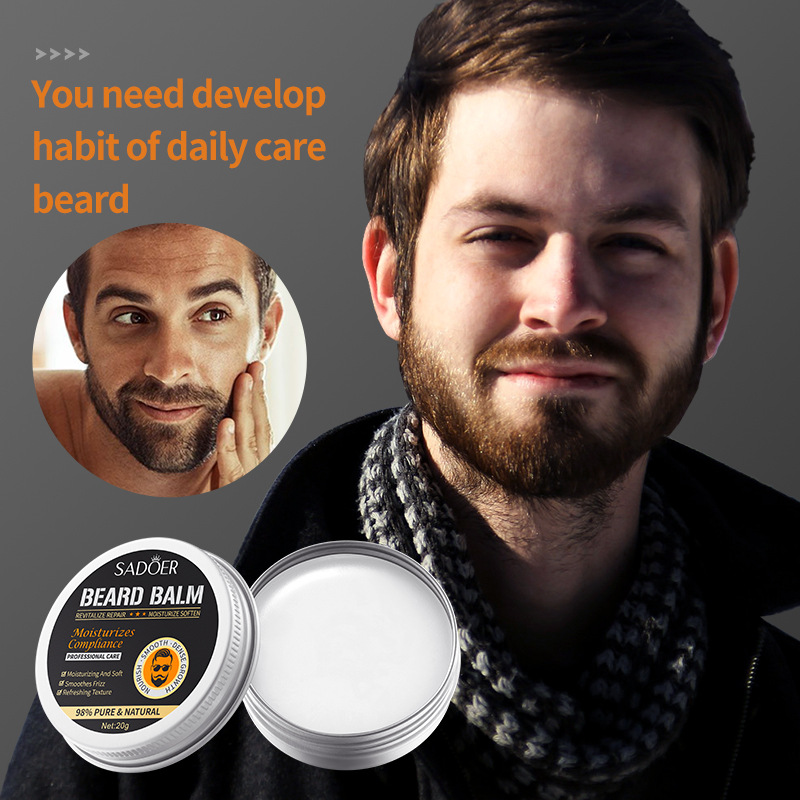 Full English SADOER Beard Care Cream, men's beard care nourishing beard cream, cross-border export wholesale details Picture