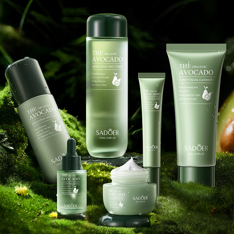 Cross-border wholesale of SADOER avocado Series six-piece set Moisturizing and hydrating skin care products in full English Item Picture
