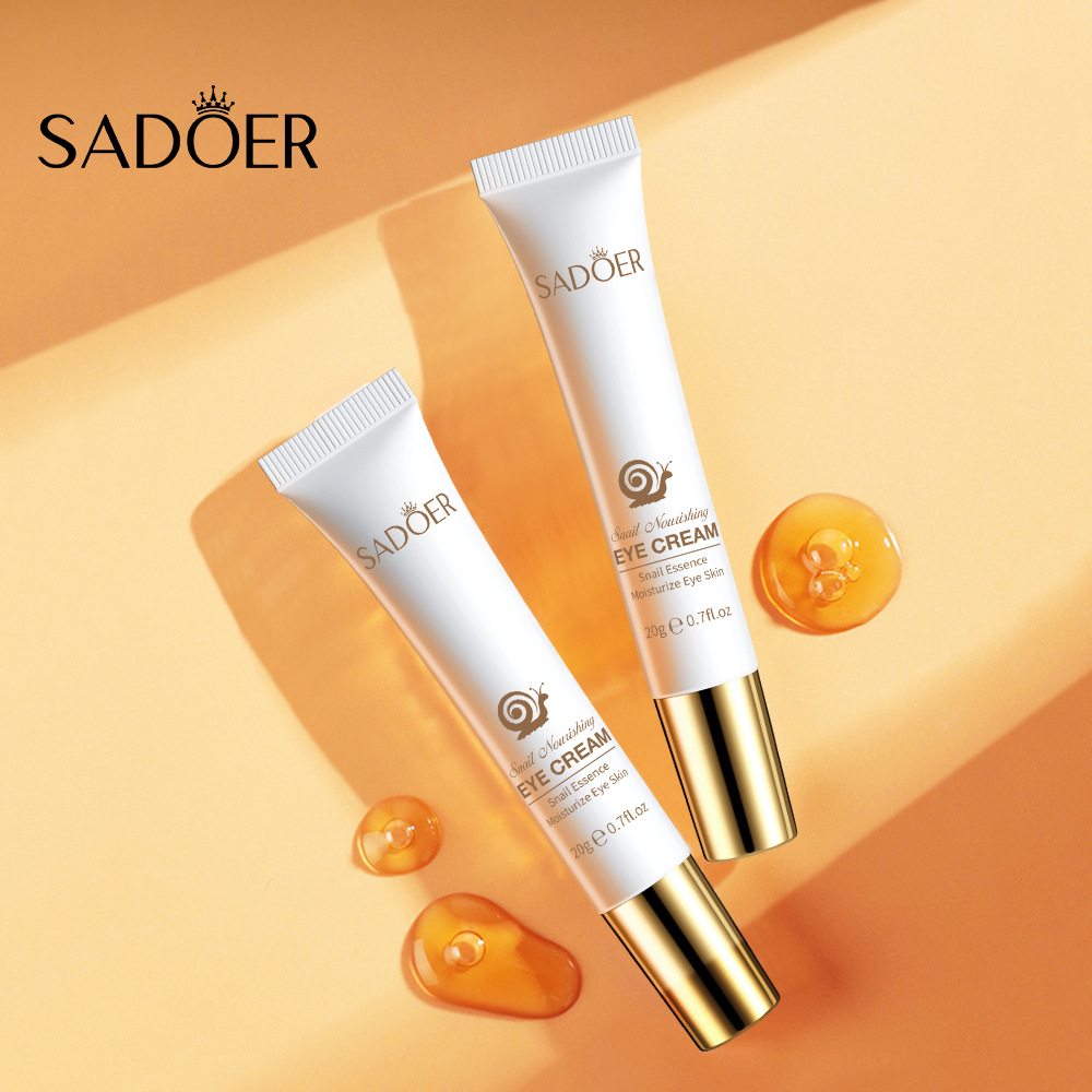 SADOER Snail Eye Cream in Full English hydrates, moisturizes and nourishes the eye area, improving dryness. Cross-border export wholesale Item Picture