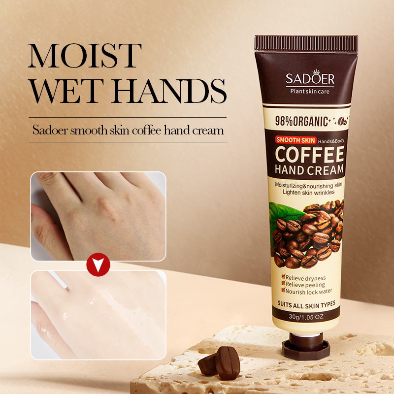 Full English SADOER coffee hand cream Moisturizing, anti-cracking and hydrating autumn and winter hand cream cross-border export wholesale details Picture