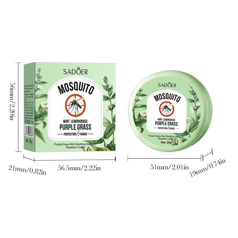 Full English SADOER Purple Grass and Mint Soothing Mosquito Repellent Cream, Summer Cooling Mosquito Repellent Cream Cross-border export wholesale Item Picture