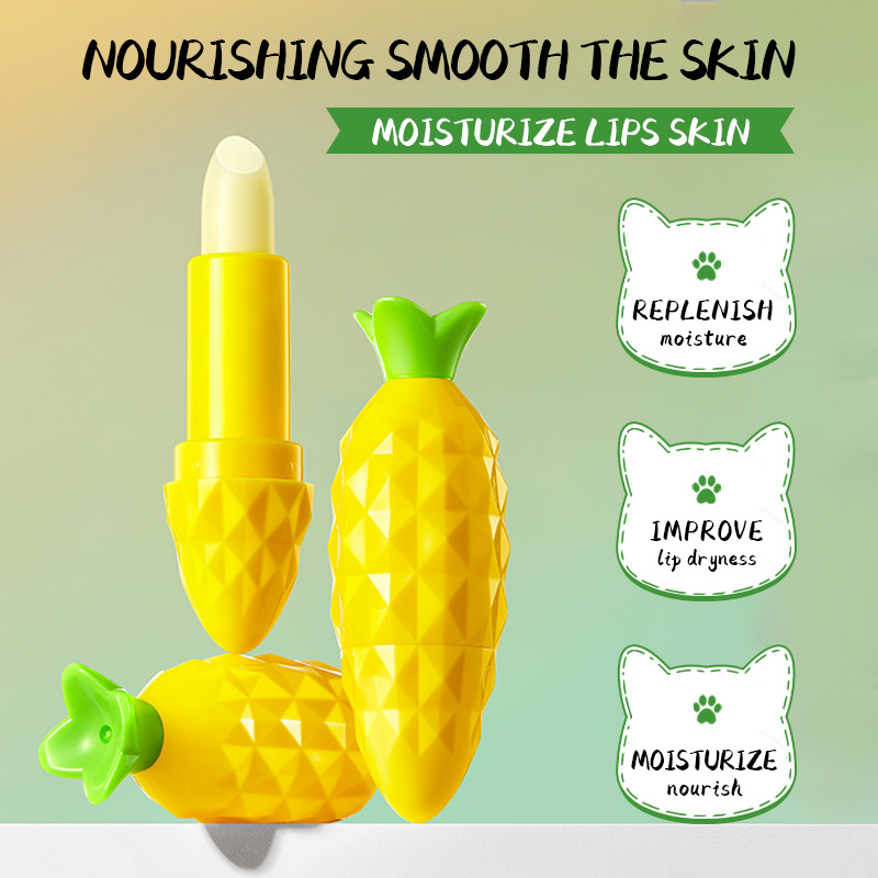 All-english SADOER Pineapple Lip balm for autumn and winter moisturizing and nourishing lip balm cross-border export wholesale details Picture