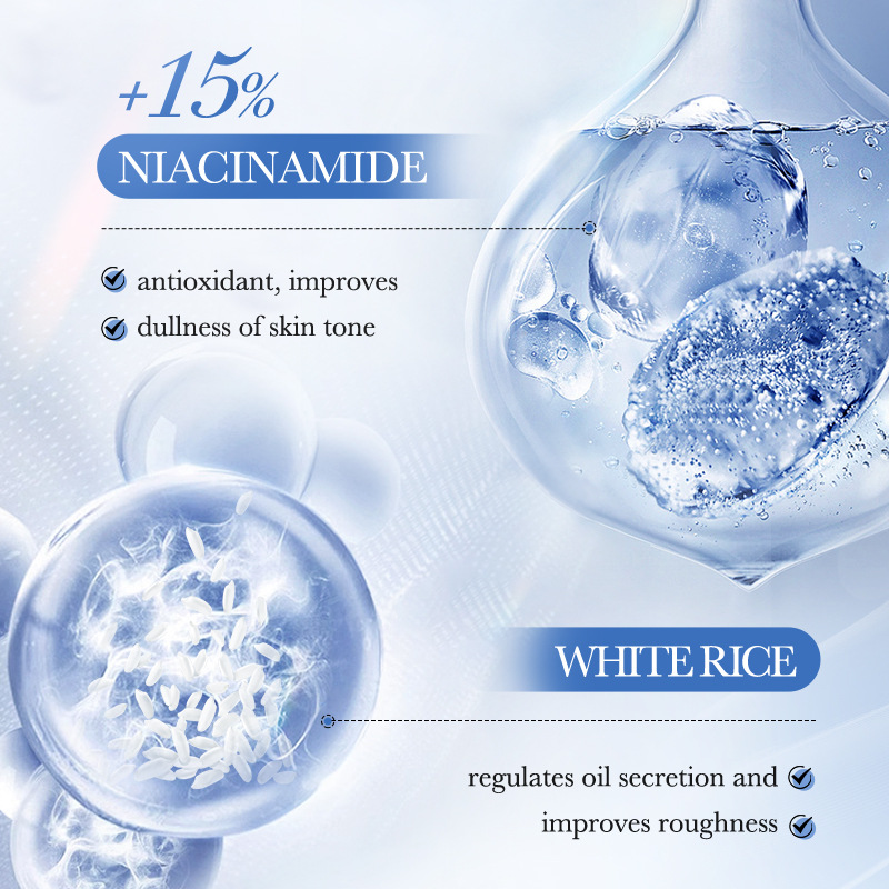 Cross-border wholesale of SADOER White Rice Nicotinamide Brightening Moisturizing Set and Nourishing skin Care products in full English Application Scenario