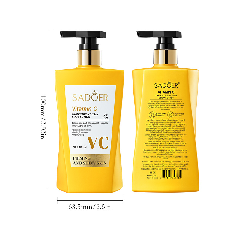 Cross-border wholesale of SADOER Vitamin C Brightening Body Lotion and Moisturizing Body Lotion Item Picture