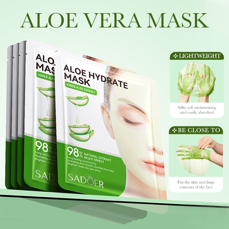 Cross-border export wholesale of SADOER Aloe Vera Moisturizing and Nourishing Mask, hydrating and skin-softening Mask Patch details Picture