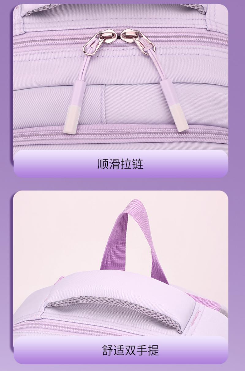 跨境书包少女韩版简约高颜值双肩背包护脊儿童书包大容量背包百搭校园双肩包旅游休闲背包新品英伦风小学生书包ins风背包详情8