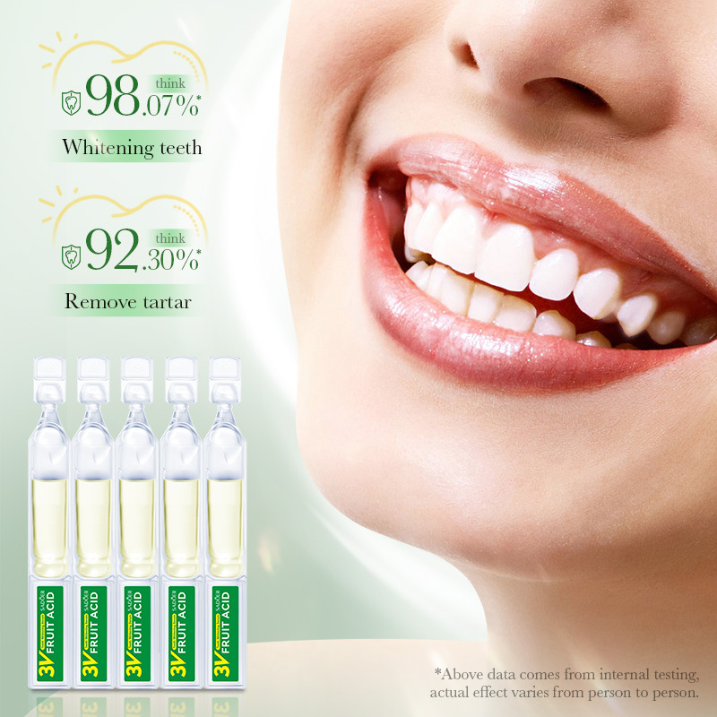 All-english SADOER3V fruit acid teeth Whitening Essence cleans teeth and freshens the mouth. Cross-border export wholesale Application Scenario
