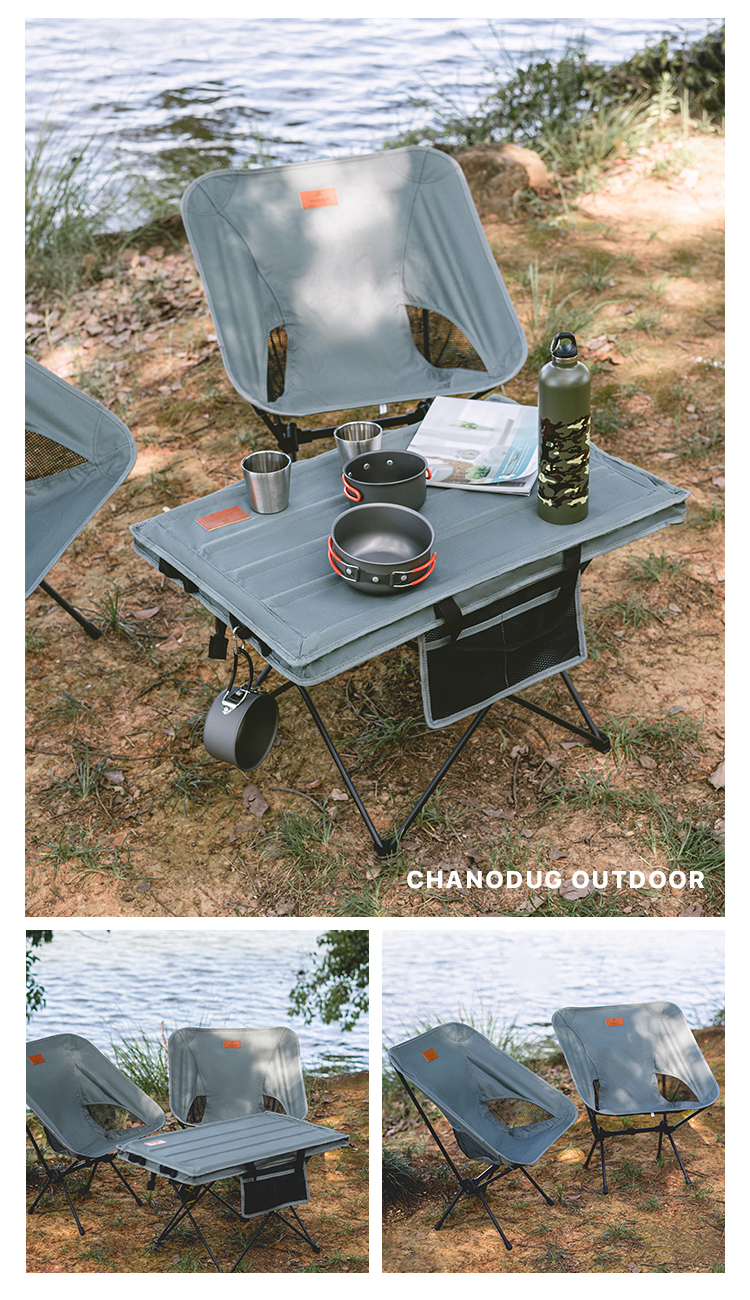 CHANODUG/ Chanodug Outdoor Camping Folding Portable Table and Chair Set, Folding Table and Chair Three-piece Set pic 11