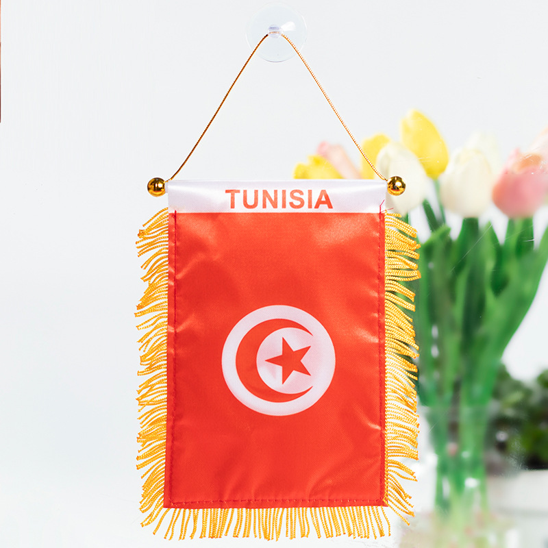 The Chuangdong flag, the national flag of the fans of the World Cup in the United States, Canada and Mexico, the Siding flag, the car rearview mirror suction cup pendant, the tassel mini small flag pic 15