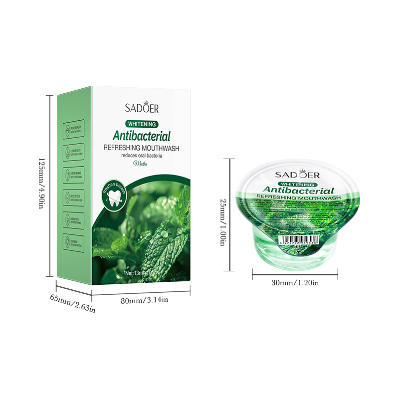 All-english SADOER Mint Antibacterial Refreshing Mouthwash for cleaning the mouth, cross-border export wholesale Item Picture