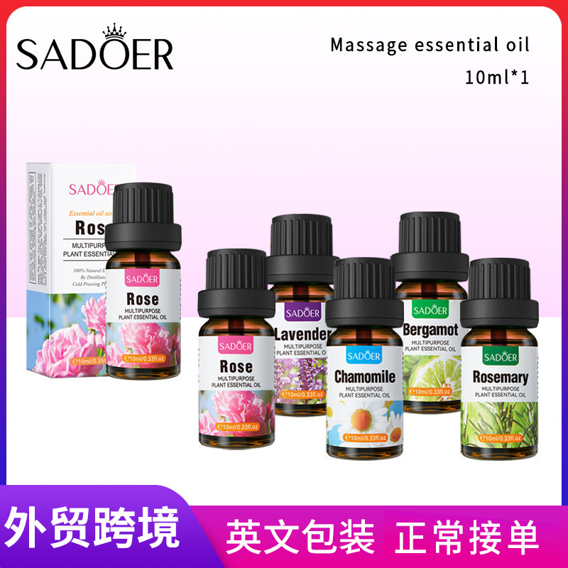 Cross-border export wholesale of SADOER rose essential oil for locking in moisture, smoothing out skin tone, massage essential oil and body care full figure