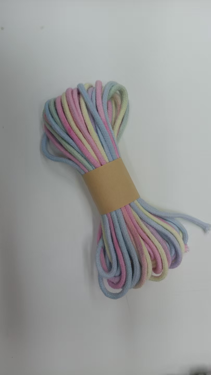 Handmade cotton rope 5-meter / 10-meter / 20-meter cross-border new decorative pendant, tag, hanging rope, textile accessories, clothing details Picture