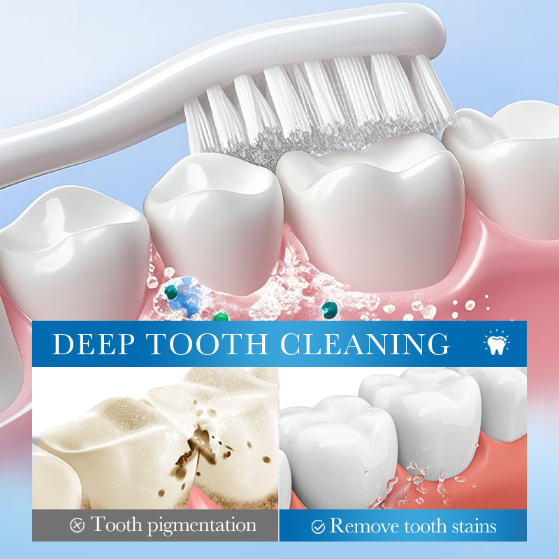 Cross-border export wholesale of 5-piece set of all-English SADOER Travel plant-based Whitening toothpaste for teeth cleaning Specification drawing