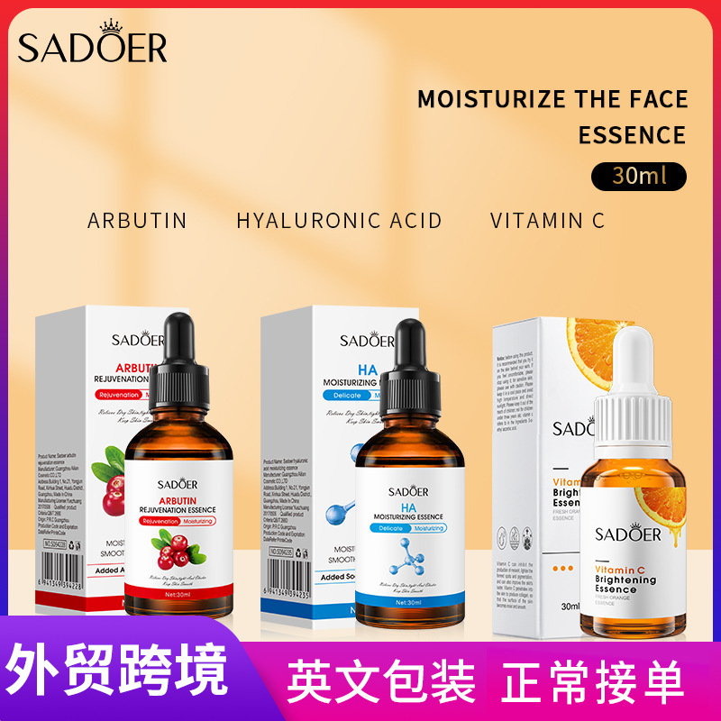 Cross-border export wholesale of SADOER hyaluronic acid VC Essence, hydrating, Moisturizing and nourishing essence essence full figure