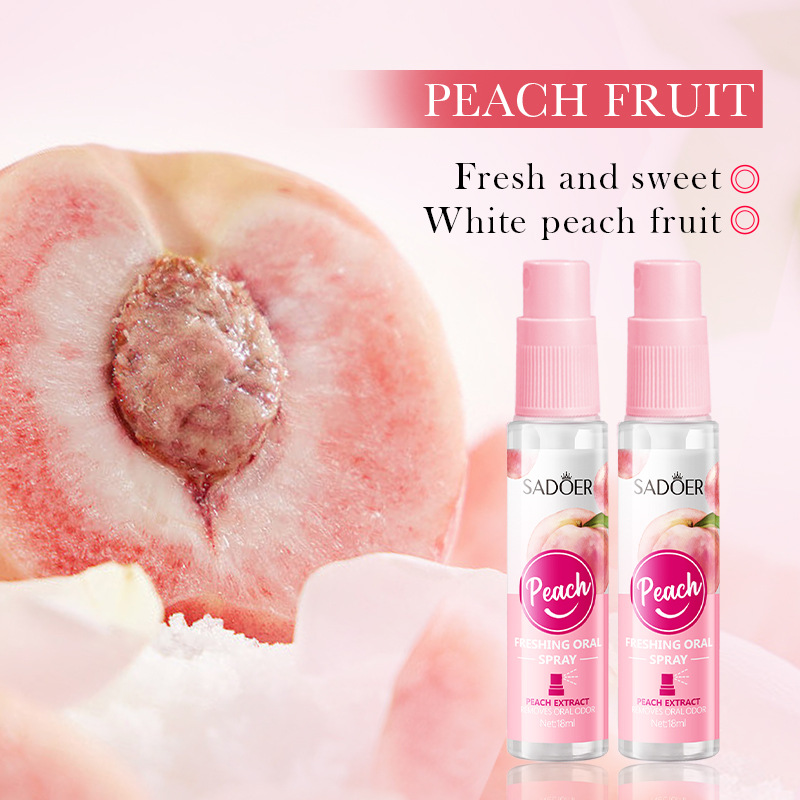 SADOER Peach Freshening Oral Spray for freshening Breath and eliminating Bad Breath, cross-border export wholesale details Picture