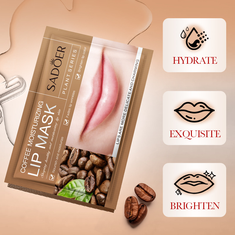 SADOER Coffee Moisturizing and Nourishing Lip Mask for dry autumn and winter cross-border export wholesale details Picture
