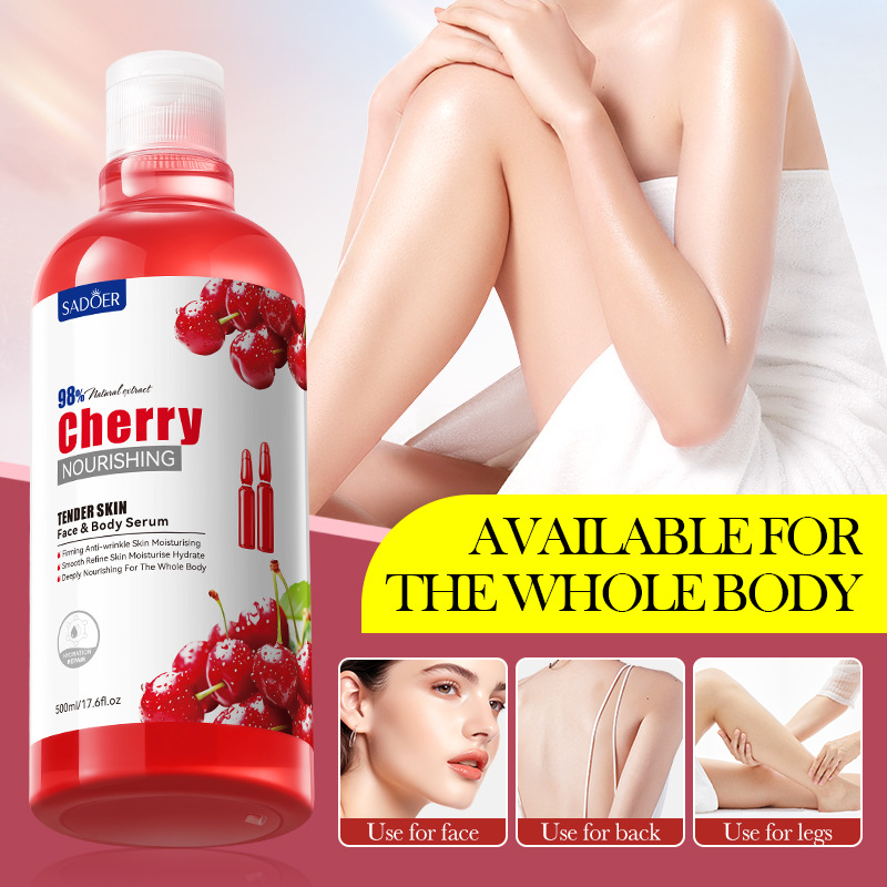 Cross-border export wholesale of SADOER Cherry Nourishing and Softening Facial and Body Universal Moisturizing Essence in English details Picture