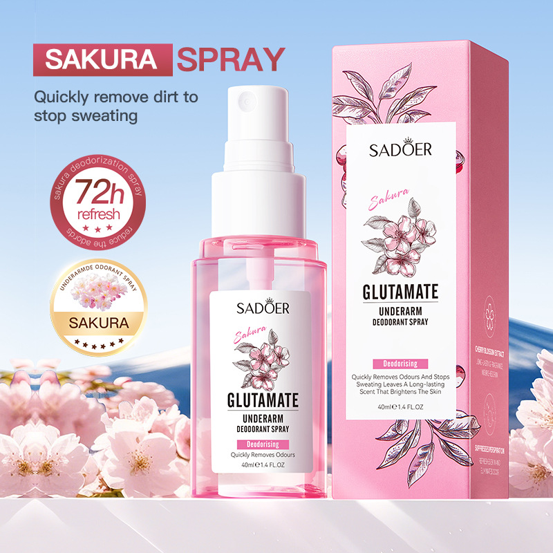 SADOER Cherry Blossom Underarm Spray with lingering Fragrance and Antiperspirant underarm Spray Cross-border export wholesale details Picture