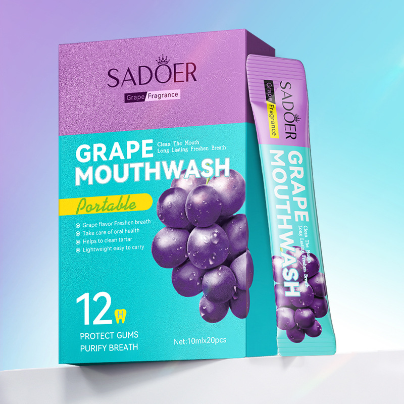 SADOER Grape Freshening Mouthwash for teeth cleaning, cross-border export wholesale of oral freshening mouthwash Item Picture