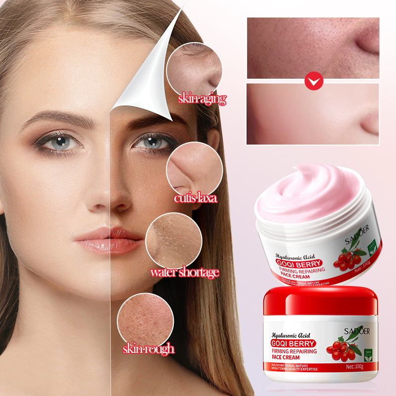 SADOER Goji Berry Anti-Wrinkle Firming Repair Cream and Delicate Skin Cream Cross-border export wholesale details Picture