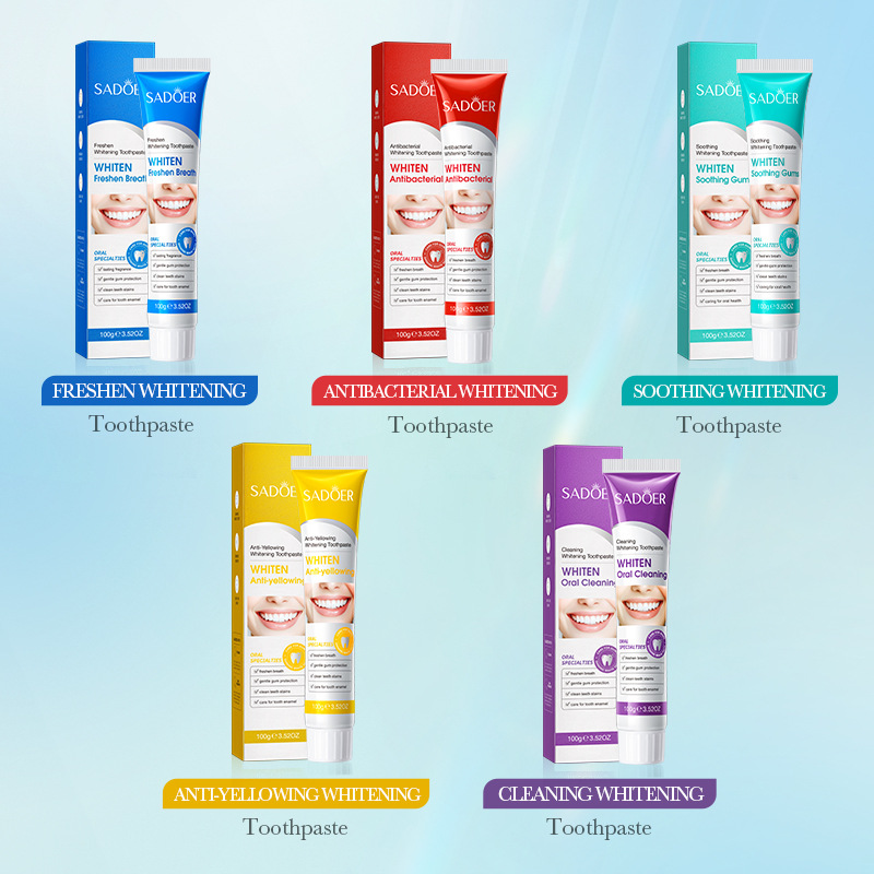 SADOER Soothing Whitening Toothpaste, deep cleaning and tooth strengthening toothpaste, cross-border export wholesale full figure