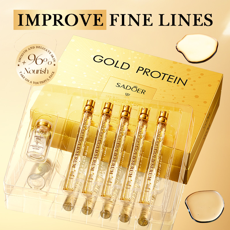 Full English SADOER Gold Protein Peptide Essence Gift Set Box Moisturizing Skin Essence cross-border export wholesale details Picture