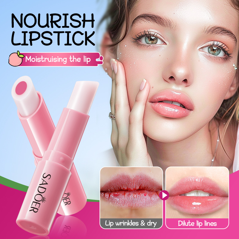 SADOER strawberry-filled thermochromic Lip Balm for hydrating and moisturizing, cross-border export Application Scenario