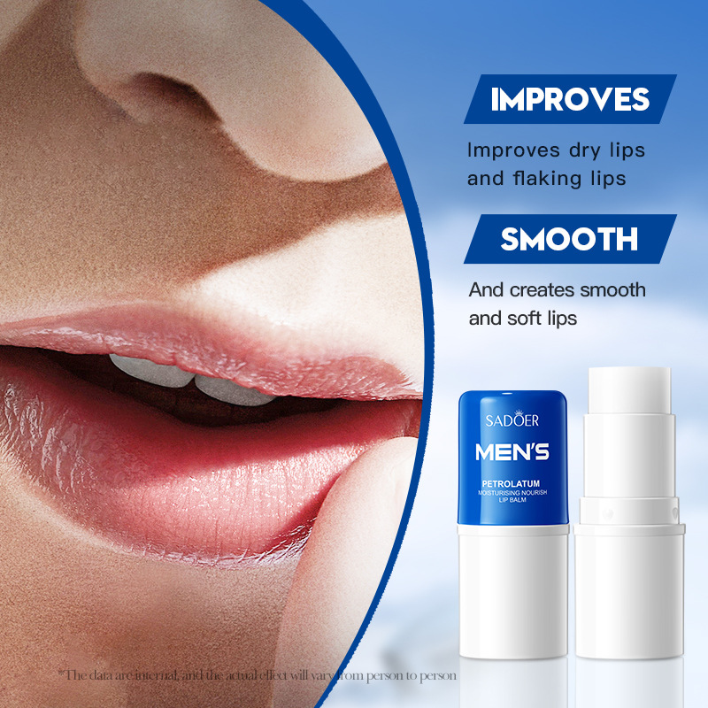 SADOER Men's Vaseline Moisturizing and Nourishing Lipstick for Autumn and Winter cross-border export wholesale Specification drawing