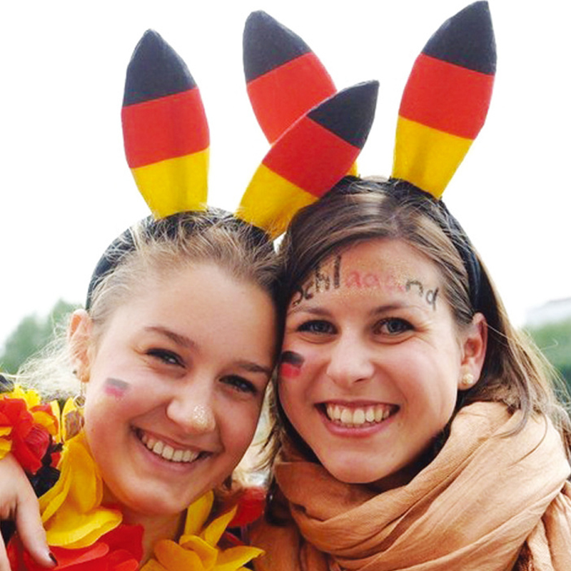Chuangdong Flag 2026 World Cup USA, Canada, Mexico Product hair band, German small flag football fan decoration plastic headband customization Specification image