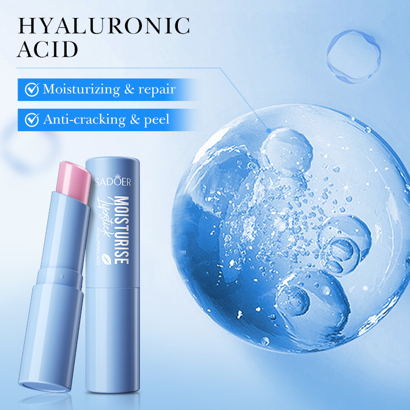 All-english SADOER hyaluronic acid lip balm for autumn and winter hydrating and moisturizing Lip balm cross-border export wholesale Specification drawing
