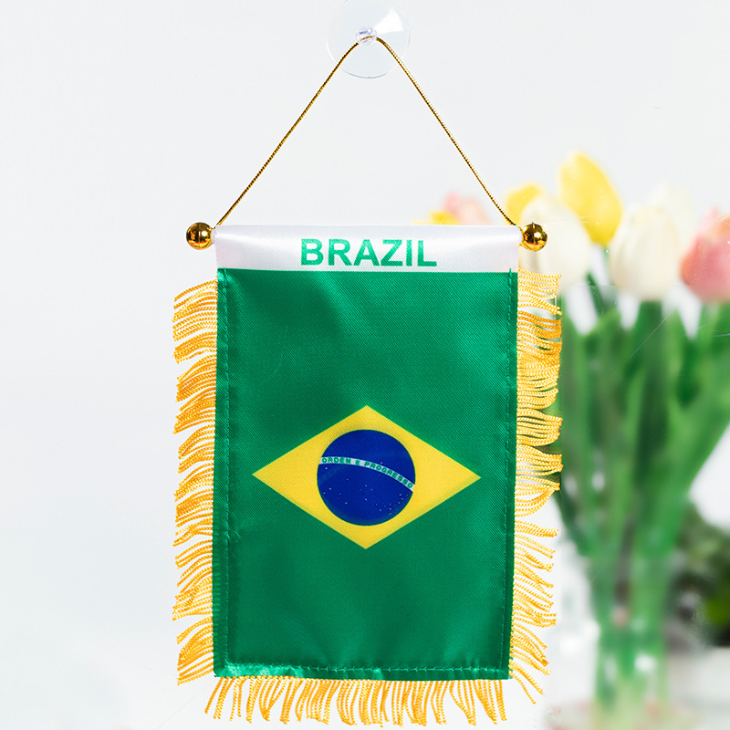 The Chuangdong flag, the national flag of the fans of the World Cup in the United States, Canada and Mexico, the Siding flag, the car rearview mirror suction cup pendant, the tassel mini small flag pic 21