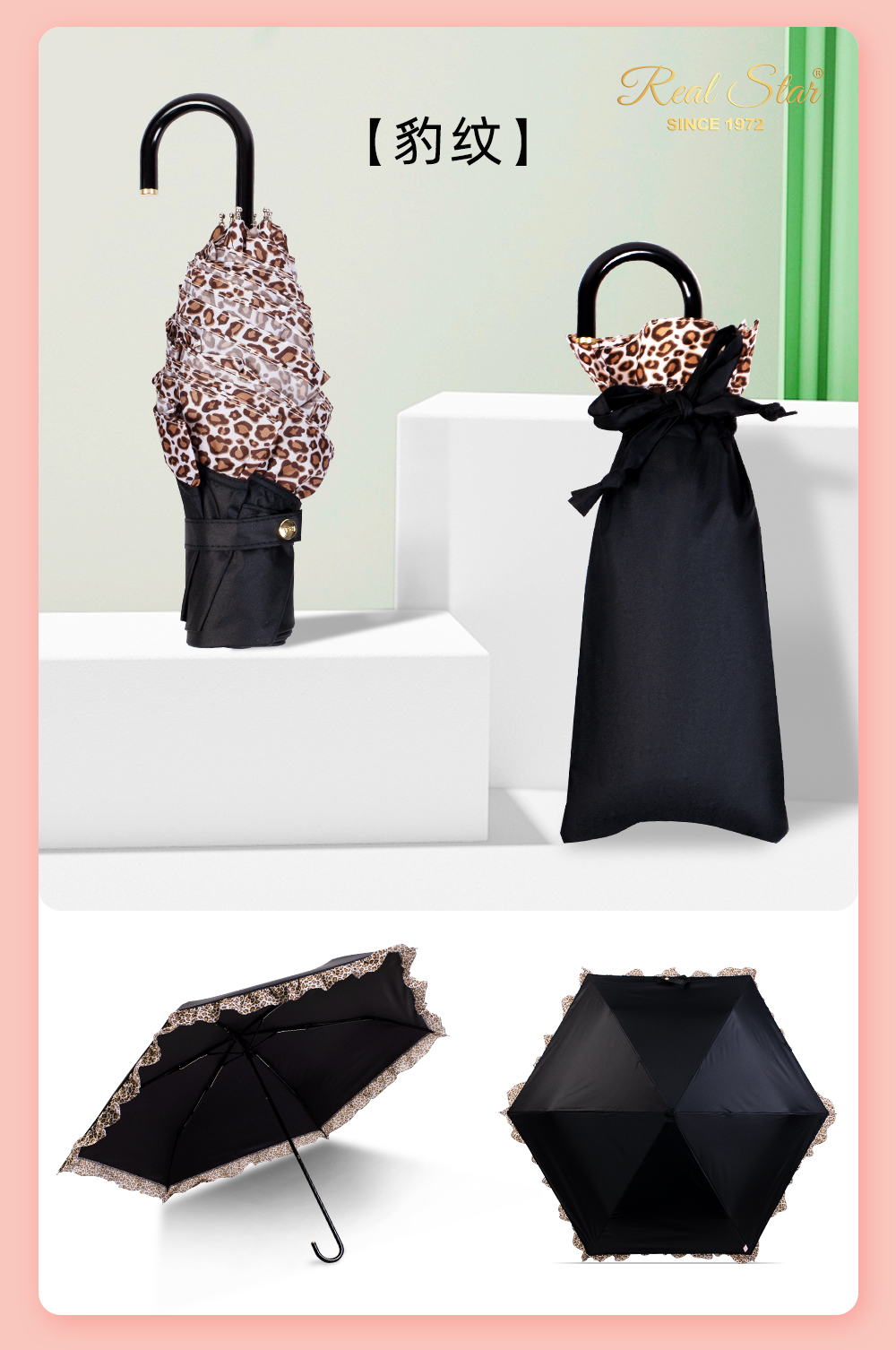 Wholesale of Xingbao Umbrella 3195 Japanese skirted umbrella, black rubber UV-resistant umbrella, three-fold umbrella, small curved hook handle all-weather umbrella pic 10