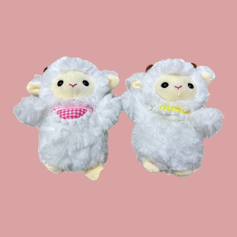 Scarves, Little Sheep Anthropomorphic Plush Toys, Cultural And Creative Souvenirs, Creative Dolls, Cartoon Peripheral Pendants, Plush Toy Pendants, Keychains, Cloth Puppet Pendants, Cute Decorative Gifts, Claw Machine Factory Direct Sales