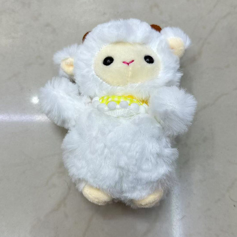 Scarves, Little Sheep Anthropomorphic Plush Toys, Cultural And Creative Souvenirs, Creative Dolls, Cartoon Peripheral Pendants, Plush Toy Pendants, Keychains, Cloth Puppet Pendants, Cute Decorative Gifts, Claw Machine Factory Direct Sales Application Scenario
