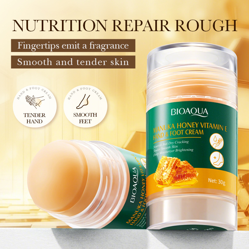 All-english BIOAOUA Vitamin E Manuka Honey Anti-Cracking Moisturizing Hand and Foot Cream Cross-border wholesale details Picture