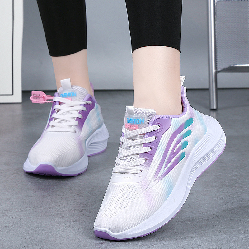The new spring and summer 2023 running shoes for women are versatile, comfortable, with soft soles, light mesh, breathable and casual, featuring a shallow opening Specification drawing