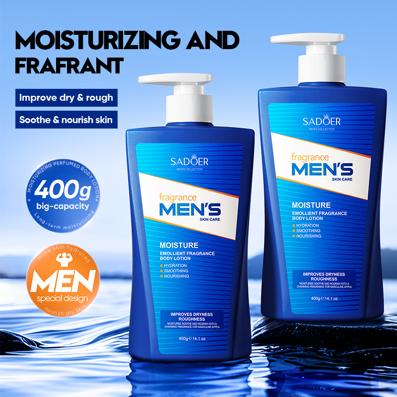 Full-english SADOER men's Moisturizing and Scented Body Lotion for hydrating the skin and brightening cross-border export wholesale full figure
